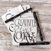 set de uni pin markere fineliner love lettering 5 buc ro unip238212798