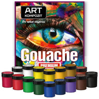 set de vopsea guasa compozita premium art ro kztgoupr16x20
