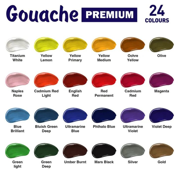 set de vopsea guasa compozita premium art ro kztgoupr24x20