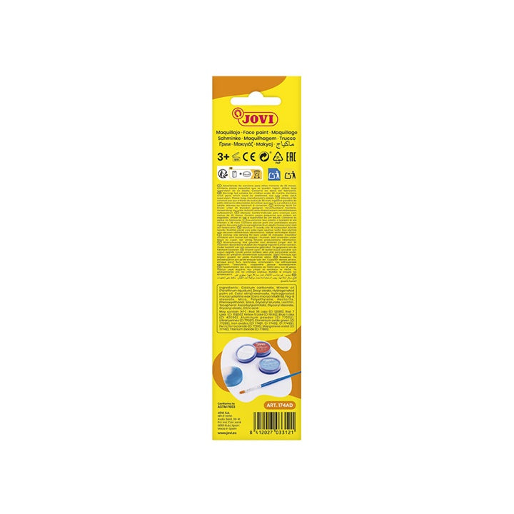 set de vopsea pentru fata adventure cu accesorii 3 x 8 ml ro jov174ad
