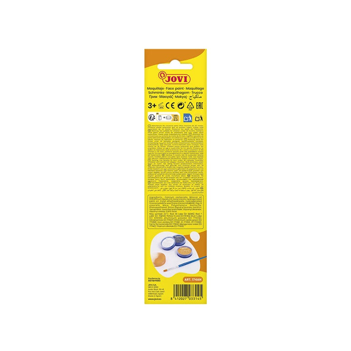 set de vopsea pentru fata animal cu accesorii 3 x 8 ml ro jov174an