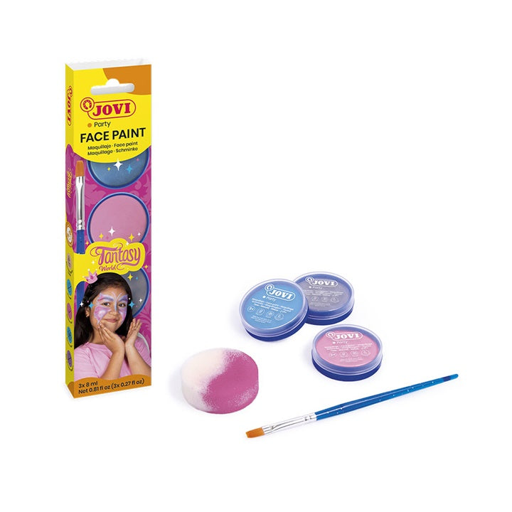 set de vopsea pentru fata fantasy cu accesorii 3 x 8 ml ro jov174fa