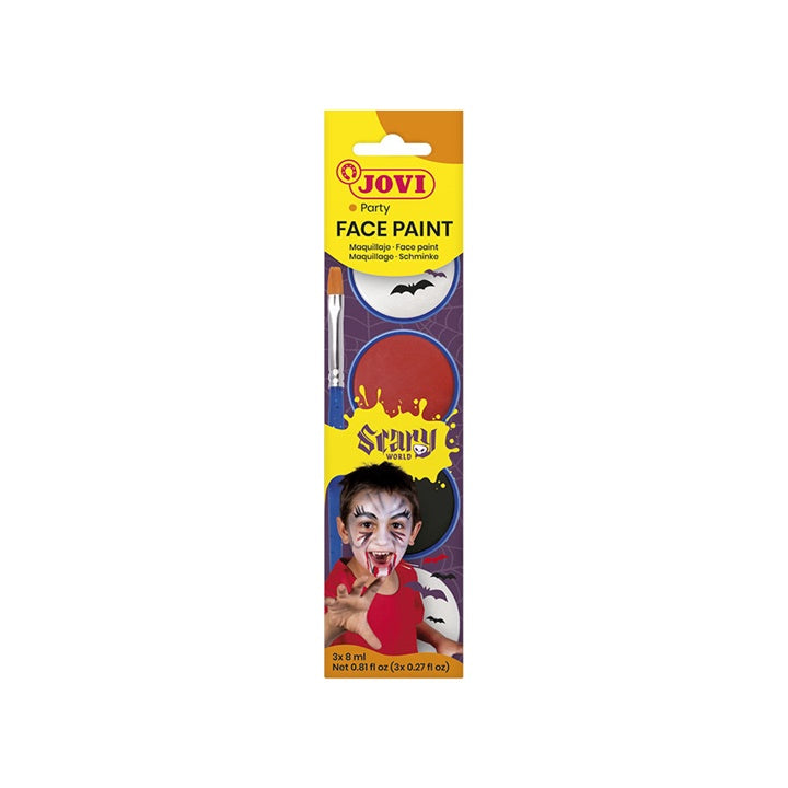 set de vopsea pentru fata scary cu accesorii 3 x 8 ml ro jov174sc