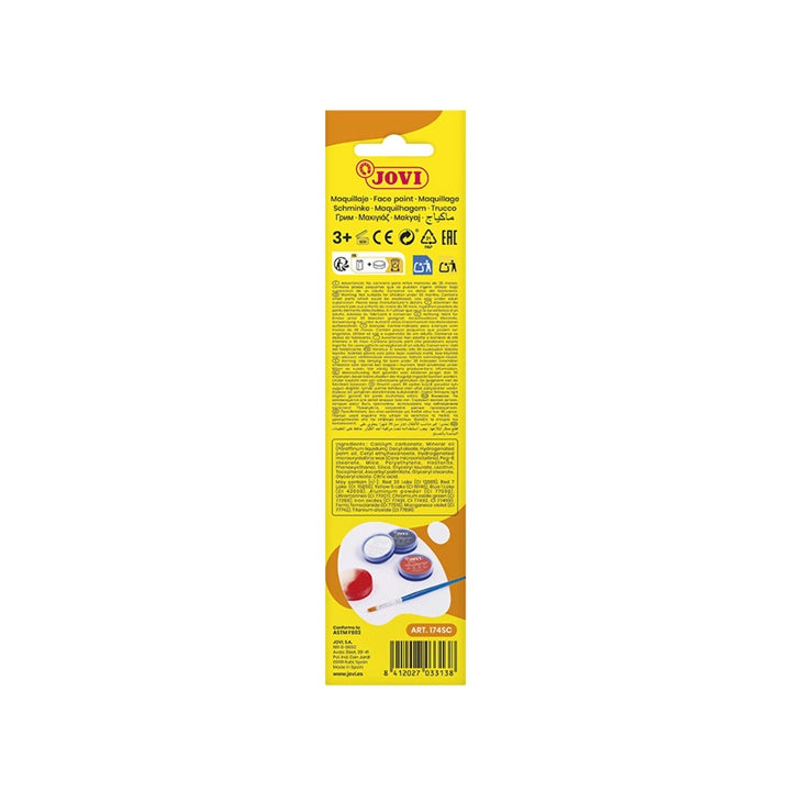 set de vopsea pentru fata scary cu accesorii 3 x 8 ml ro jov174sc