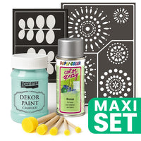 set de vopsea spray argintie pentru renovarea mobilei patina green ro wqx100renpz