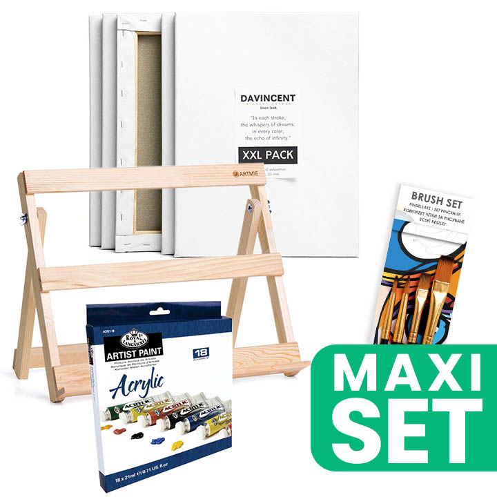 set de vopsele acrilice artmie cu suport ro wqxakrset4