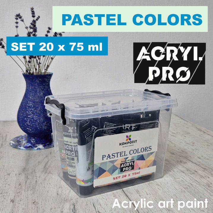 set de vopsele acrilice compozite acryl pro pastel ro kztacpp20x75