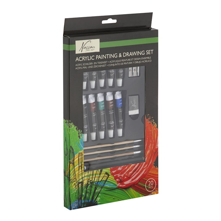 set de vopsele acrilice cu accesorii ro rmsar0703 ge