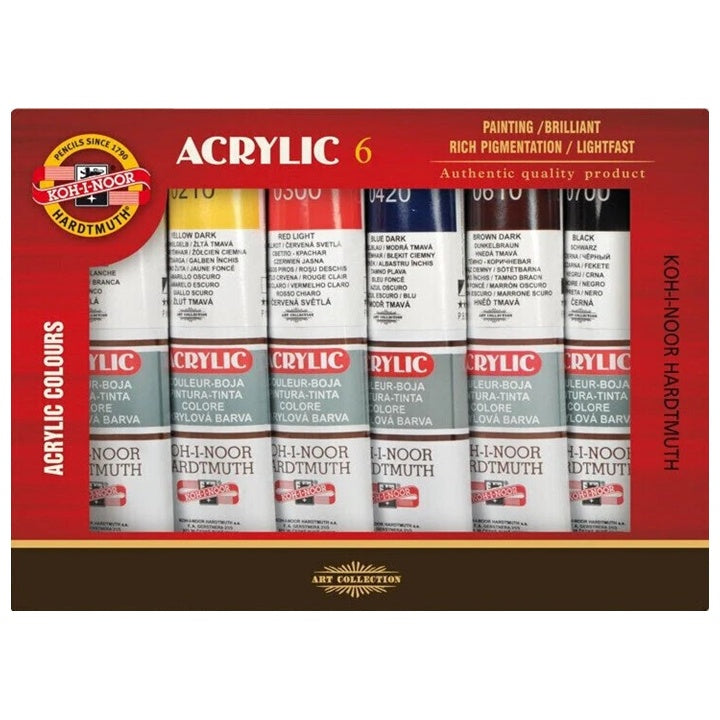 set de vopsele acrilice koh i noor ro khn01627s0601ks