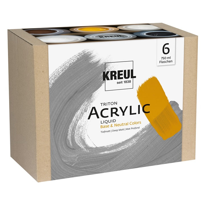 set de vopsele acrilice kreul triton ro krl17798