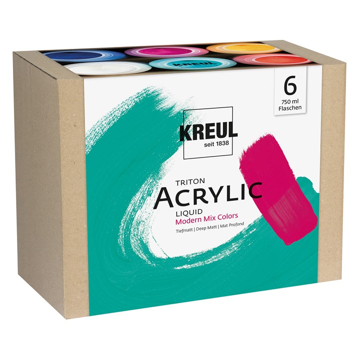 set de vopsele acrilice kreul triton ro krl17799