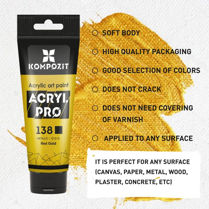 set de vopsele acrilice metalice acryl pro kompozit 15x75 ml ro kztacp15x75