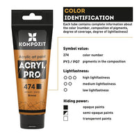 set de vopsele acrilice metalice acryl pro kompozit 15x75 ml ro kztacp15x75
