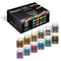 set de vopsele acrilice metalizate acryl pro composite 12x20 ml ro kztacpm12x20