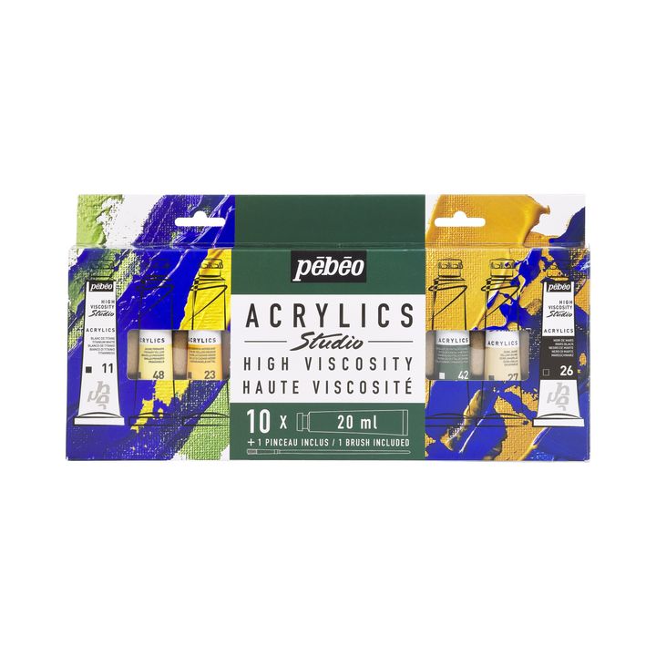 set de vopsele acrilice pebeo studio ro pbo833316