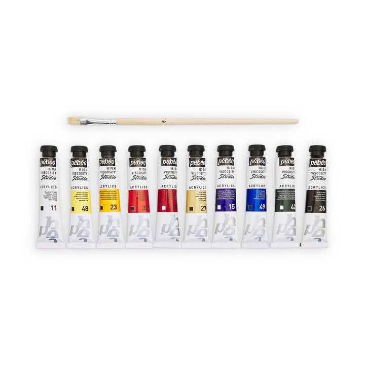 set de vopsele acrilice pebeo studio ro pbo833316