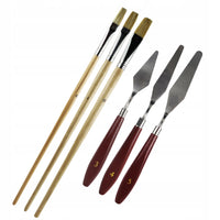 Set de vopsele acrilice Phoenix, 18 x 12 ml, în cutie din lemn cu șevalet și accesorii