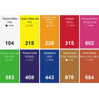 Set de vopsele acrilice Phoenix Artist, 10 x 22 ml