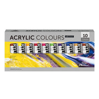 Set de vopsele acrilice Phoenix Artist, 10 x 22 ml
