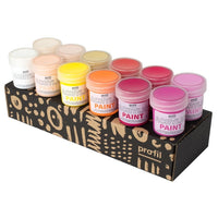 set de vopsele acrilice profil 12 x 25 ml tonuri calde ro prfzest12x25aks c
