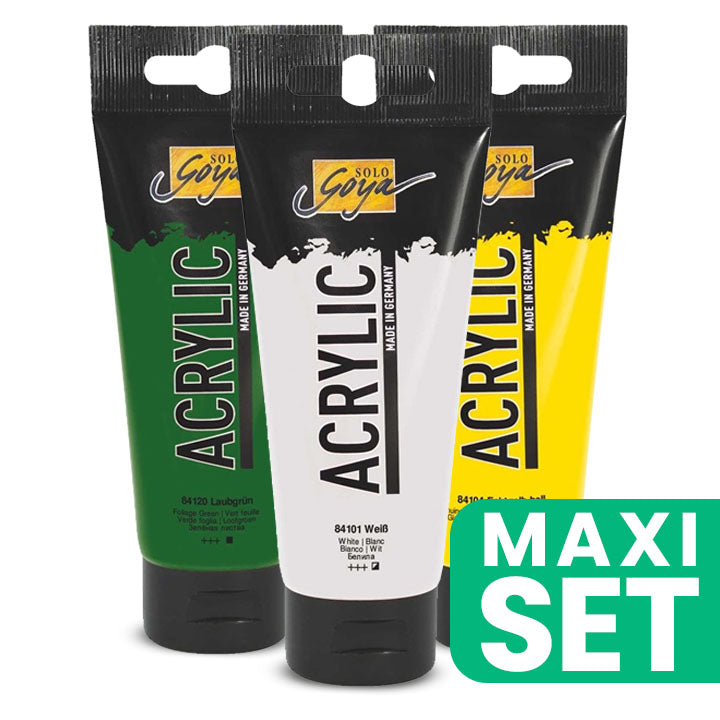 set de vopsele acrilice solo goya 3x100 ml mix your green ro wqxapsg3pmt