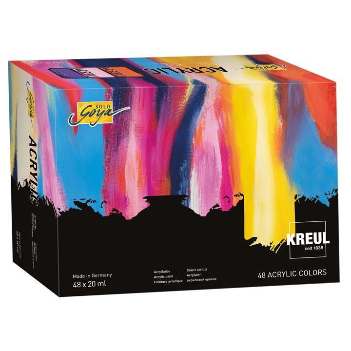 set de vopsele acrilice solo goya kreul 48 x 20 ml ro krl84178