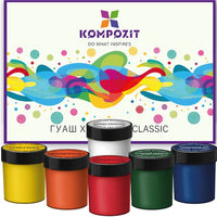 set de vopsele gouache classic de kompozit ro kztgoucl6x20