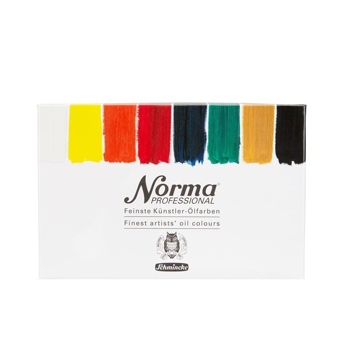 set de vopsele profesionale in ulei in tuburi schmincke norma professional 8 x 20 ml ro sch71108097