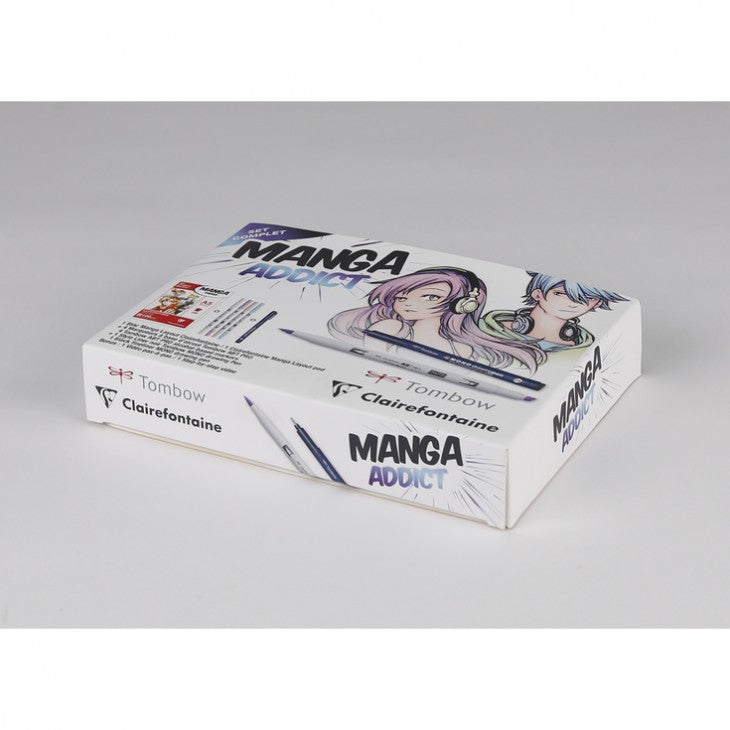 Set desen manga CLAIREFONTAINE Manga Addict Tombow A5 - 50 file
