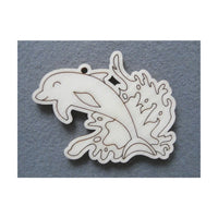 Set figurine din lemn Pentart – delfin 5 bucăți