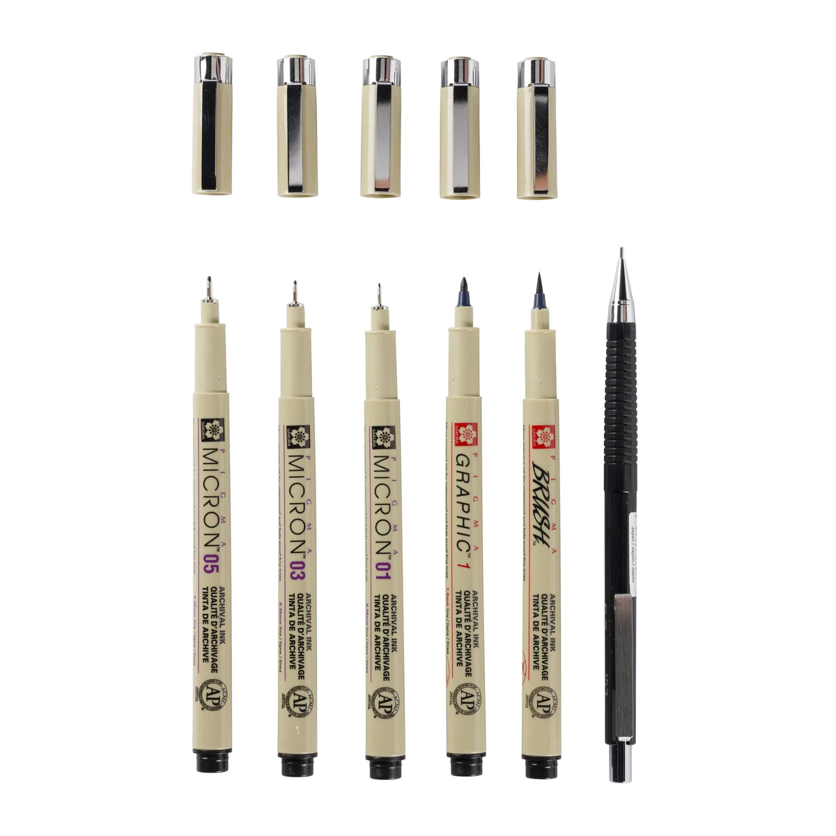 Set linere Sakura Pigma Micron Manga 6 buc negru