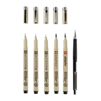 Set linere Sakura Pigma Micron Manga 6 buc negru