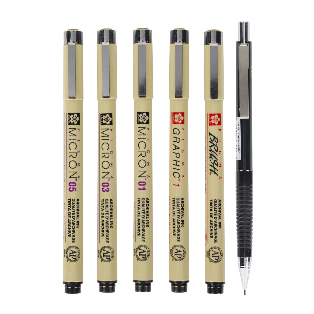 Set linere Sakura Pigma Micron Manga 6 buc negru