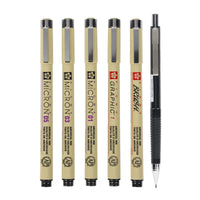 Set linere Sakura Pigma Micron Manga 6 buc negru