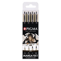 Set linere Sakura Pigma Micron Manga Sepia 4 buc