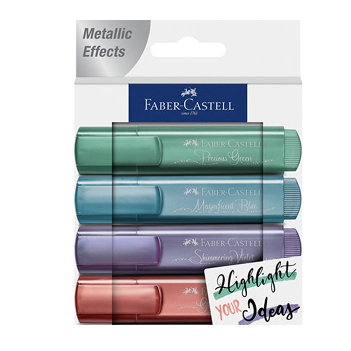 set markere metalice faber castell 4 bucati ro fbc154624