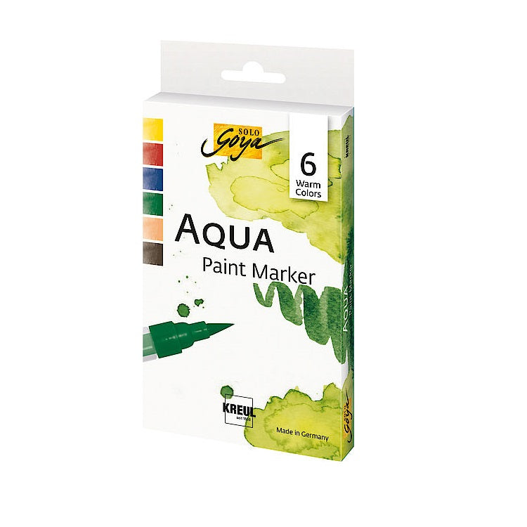set markeri acuarela aqua solo goya warm colors 6 buc ro krl18185