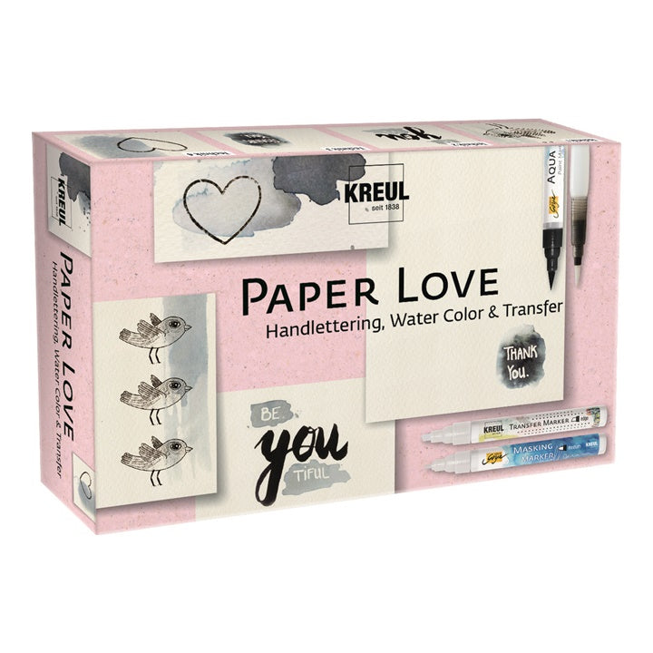 set paper love kreul pentru hand lettering 6 piese ro krl49933