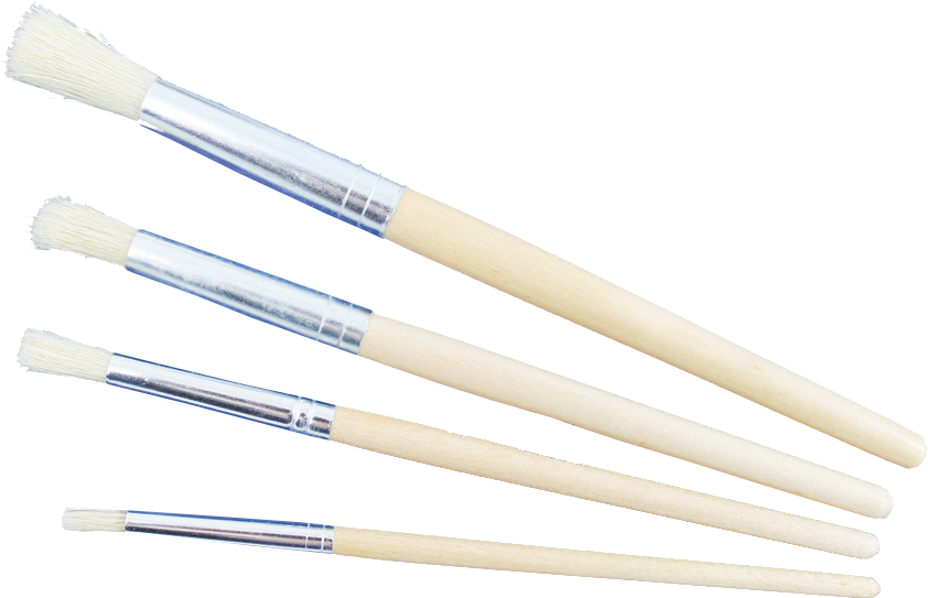 Set pensule pentru șabloane Pentart, 4 buc