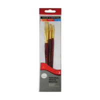 Set pensule pentru ulei DALER ROWNEY Simply – păr de porc, 3 buc, mărimea 1