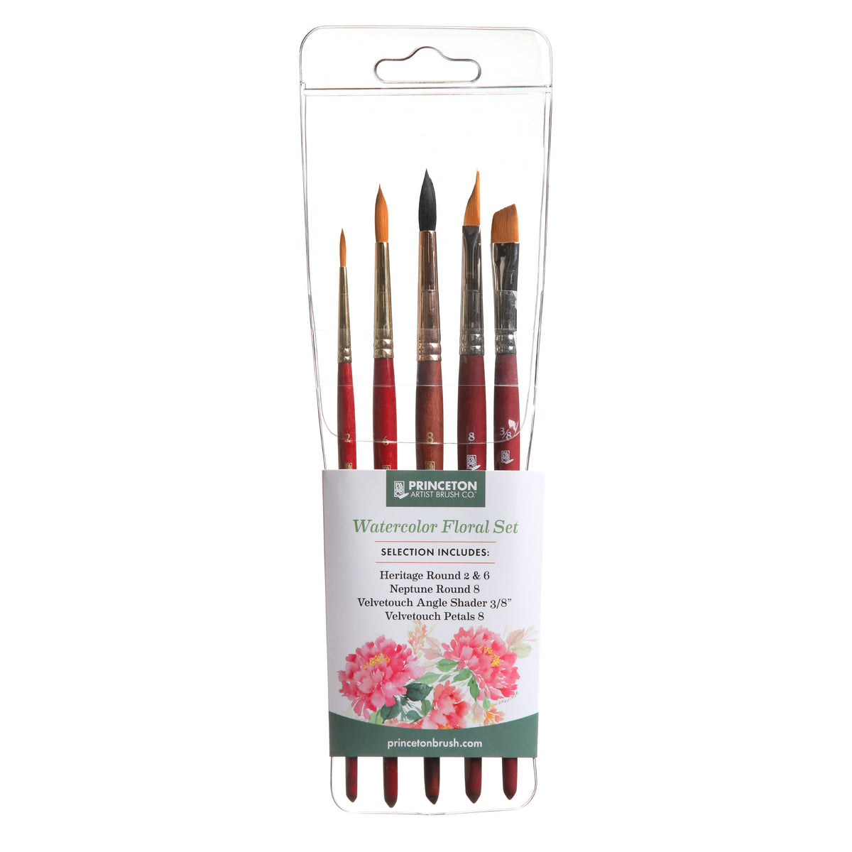 Set pensule Princeton Watercolor Floral – 5 piese