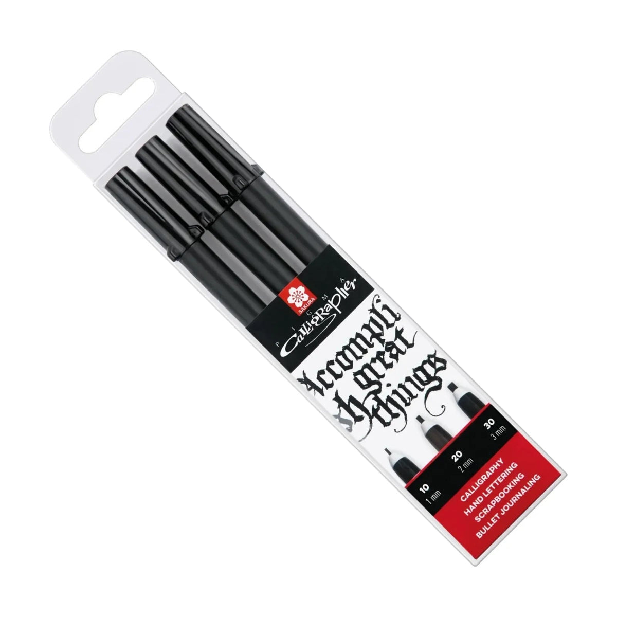 Set pentru caligrafie SAKURA Pigma 3 bucăți negru