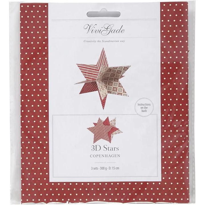 set pentru realizarea unei stele 3d din hartie
