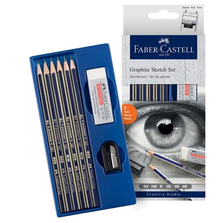 set pentru schitare faber castell 8 piese ro fbc114000