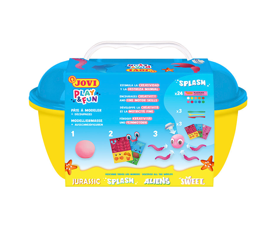Set plastilină JOVI Play&Fun Splash 360 g în gentuță