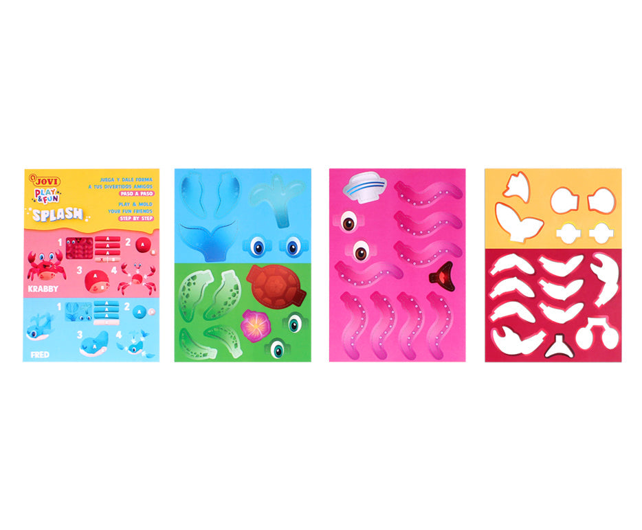 Set plastilină JOVI Play&Fun Splash 360 g în gentuță