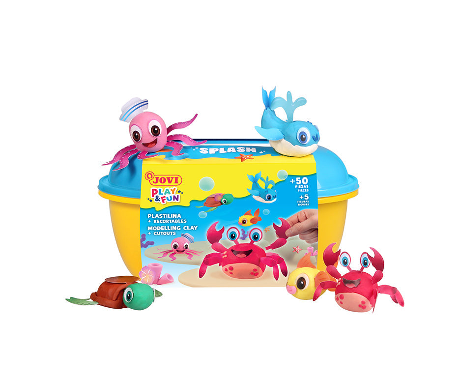 Set plastilină JOVI Play&Fun Splash 360 g în gentuță