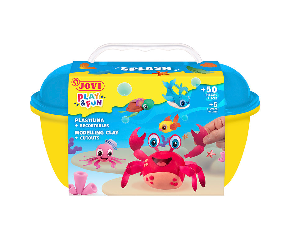 Set plastilină JOVI Play&Fun Splash 360 g în gentuță