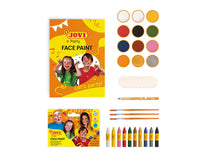 Set școlar de culori pentru pictură pe față JOVI 12 x 8 ml cu accesorii