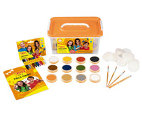 Set școlar de culori pentru pictură pe față JOVI 12 x 8 ml cu accesorii